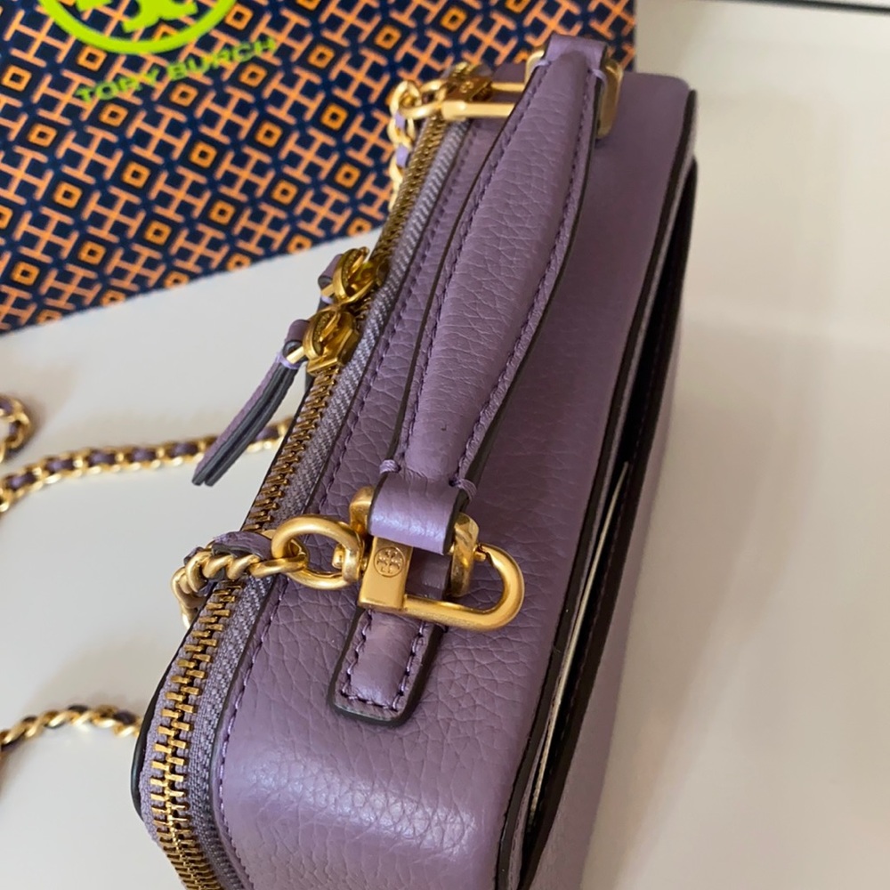 💜🍀NEW🍀Tory Burch Britten small top handle case bag/crossbody bag/satchel bag - Picture 2 of 9